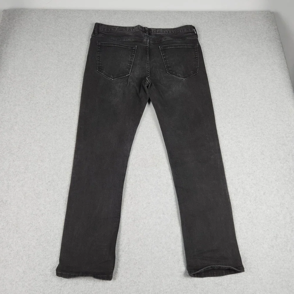 Banana Republic Jeans Men 33x30 Black Denim Slim Fit Stretch Casual Straight Leg